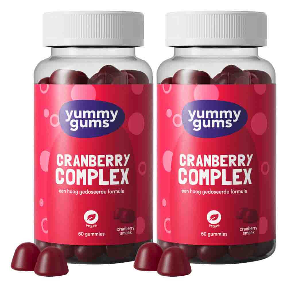 Gratis Verzending: 2x Yummygums Cranberry Complex 60 stuks