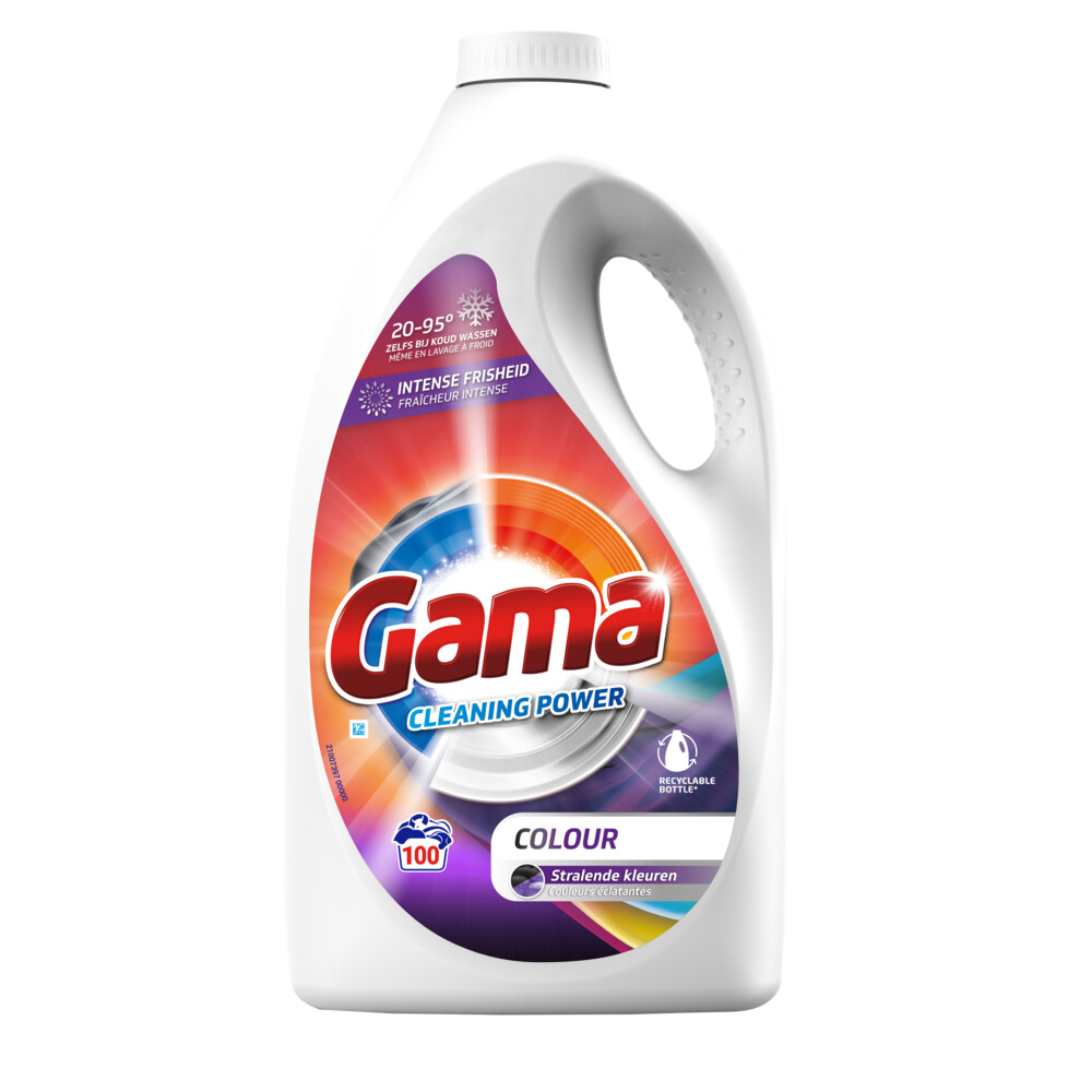 1+1 gratis: Gama Vloeibaar Wasmiddel Colour 100 Wasbeurten 4,5 liter