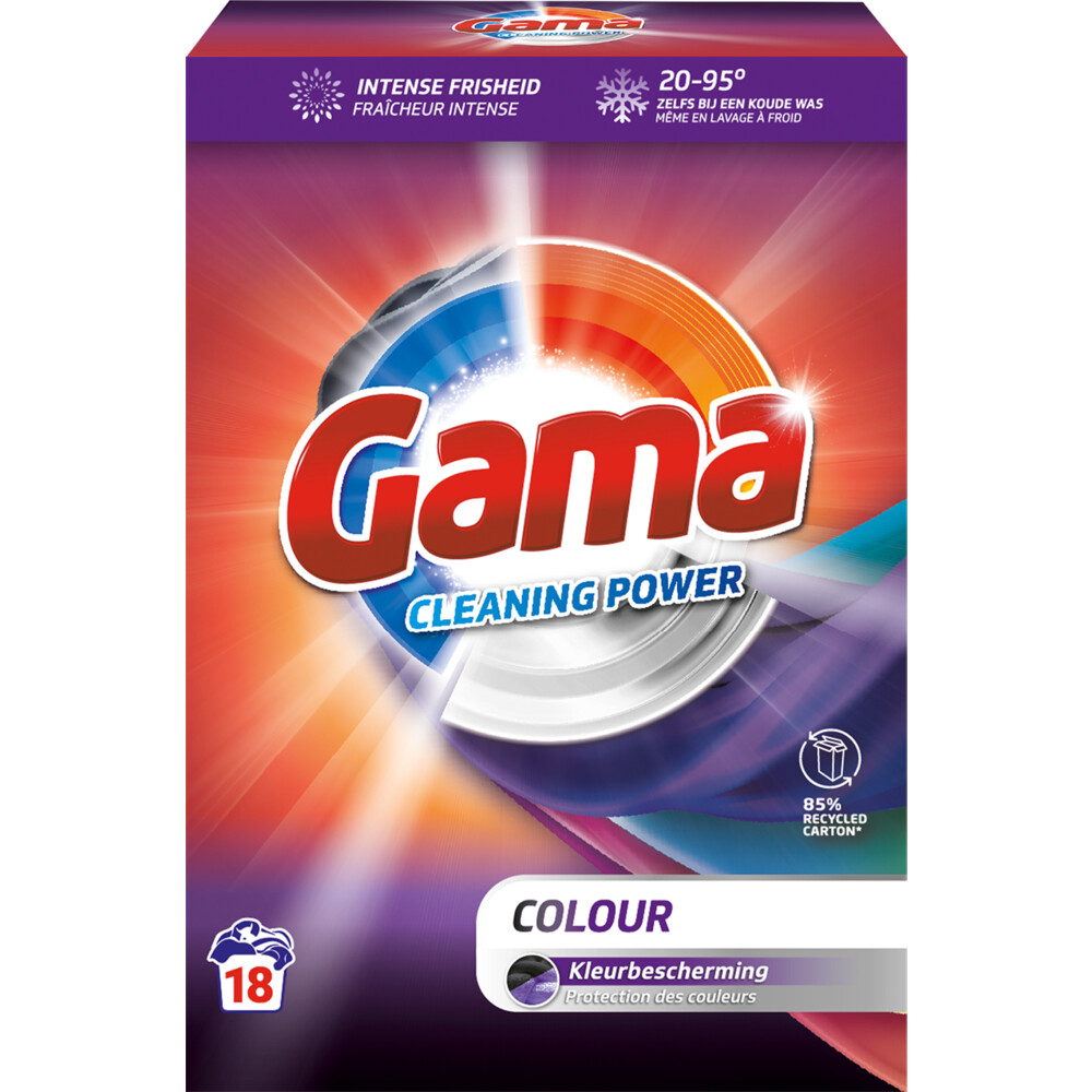 2+2 gratis: Gama Poeder Wasmiddel Regular 18 Wasbeurten 1,08 kg