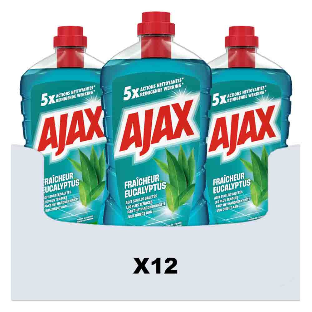 12x Ajax Allesreiniger Eucalyptus 1,25 liter