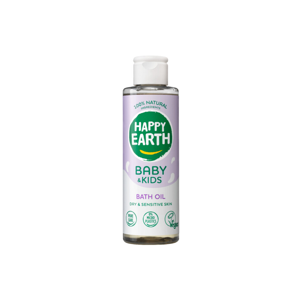 Happy Earth Baby&Kids 100% Natuurlijk Badolie 150 Ml