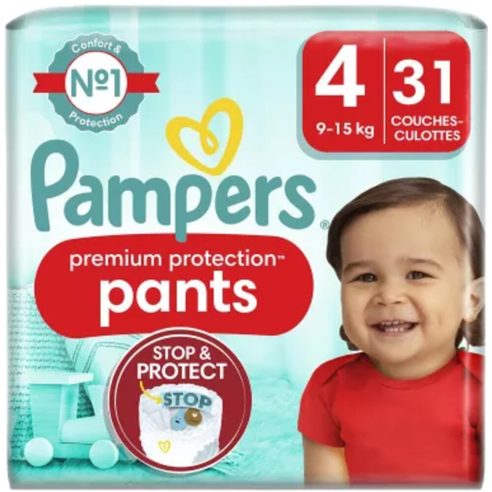 Pampers Premium Protection Luierbroekjes Maat 4 (9-15kg) 31 stuks