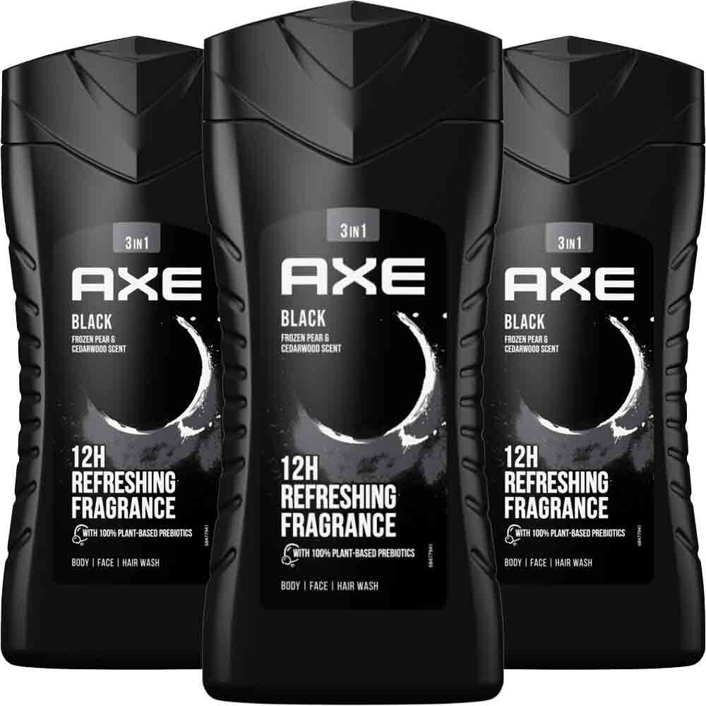 Axe 3-in-1 Douchegel Black 2+1 promopack 250 ml