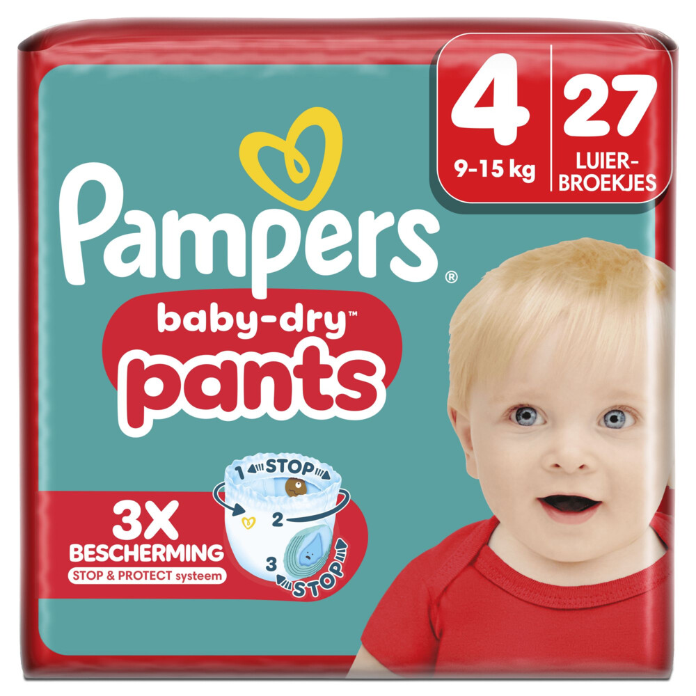 Pampers Baby Dry Luierbroekjes Maat 4 (9-15 kg) 27 stuks