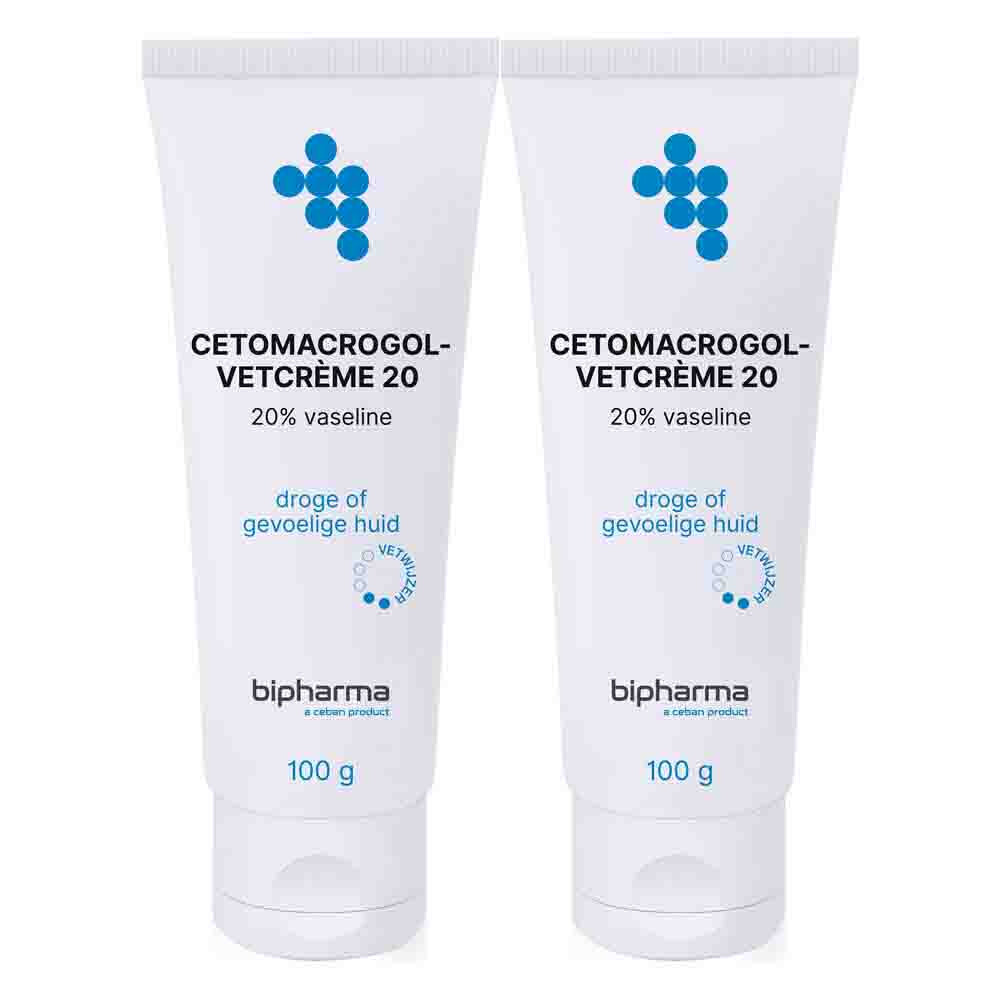 2x Bipharma Cetomacrogol-vetcreme 20% 100 gr
