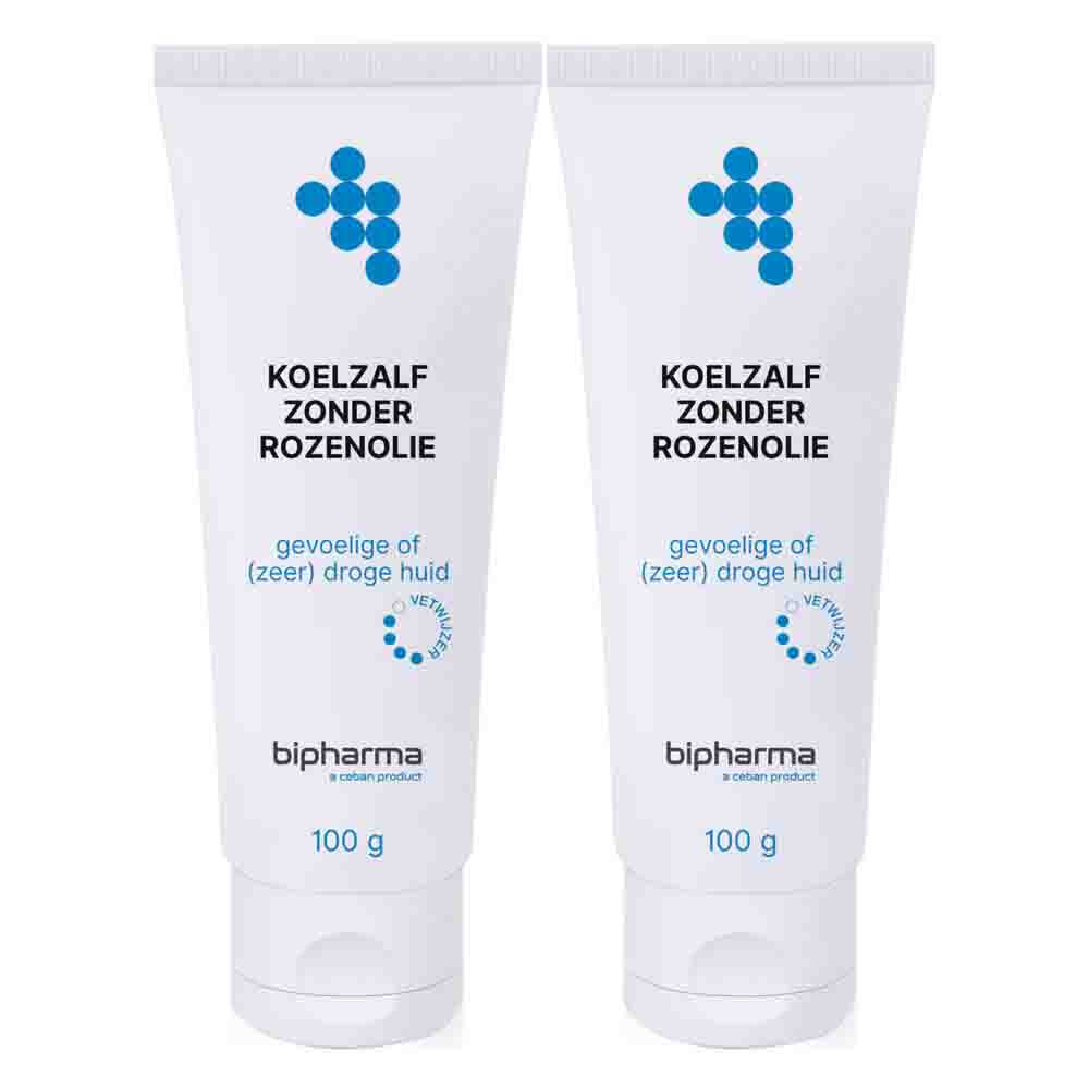 2x Bipharma Koelzalf Zonder Rozenolie 100 gr