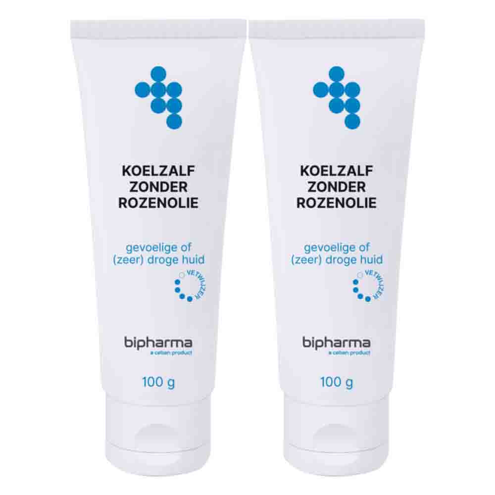 2x Bipharma Koelzalf Zonder Rozenolie Tube Los 100 gr