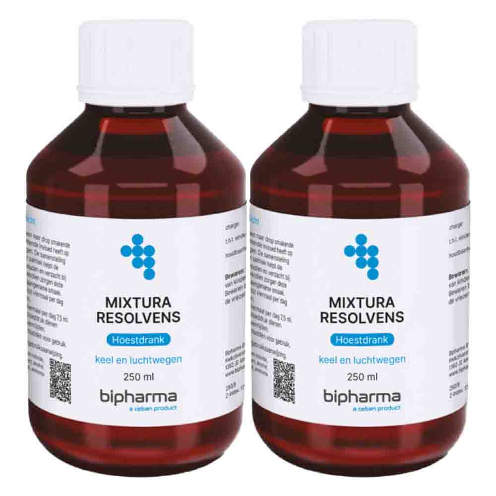 2x Bipharma Mixtura Resolvens Hoestdrank 250 ml