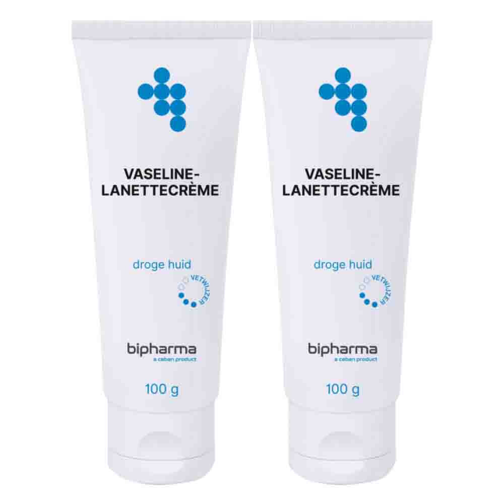 2x Bipharma Vaseline Lanettecrème 100 gr