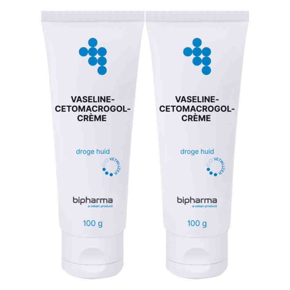 2x Bipharma Vaseline Cetomacrogolcrème 100 gr