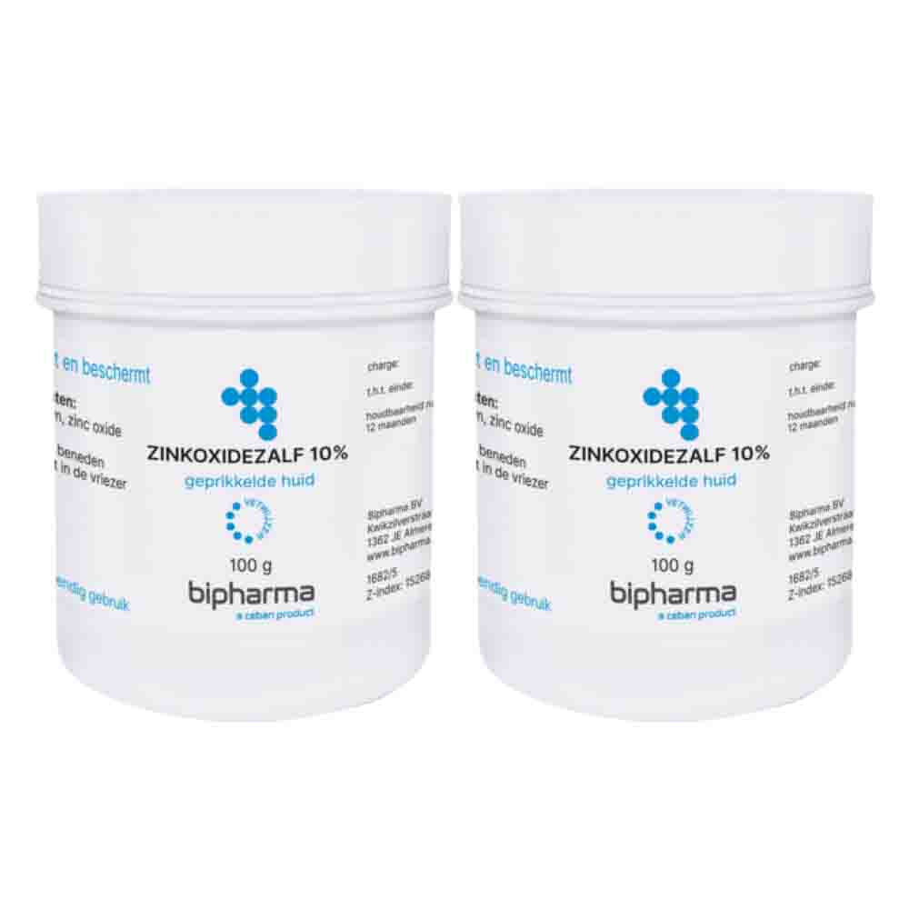 2x Bipharma Zinkoxidezalf 10% 100 gr
