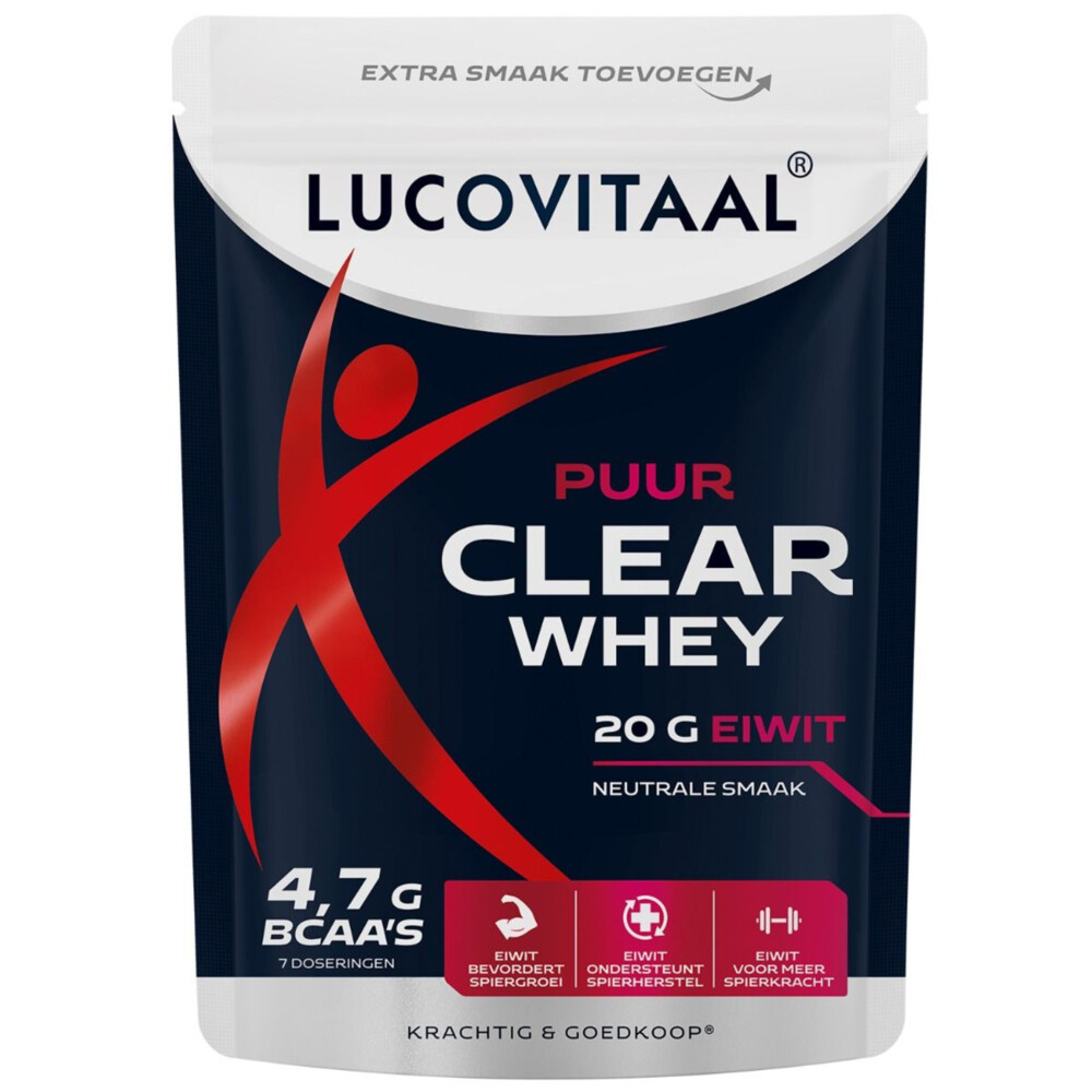 , Lucovitaal Clear Whey Poeder Puur 175 Gr