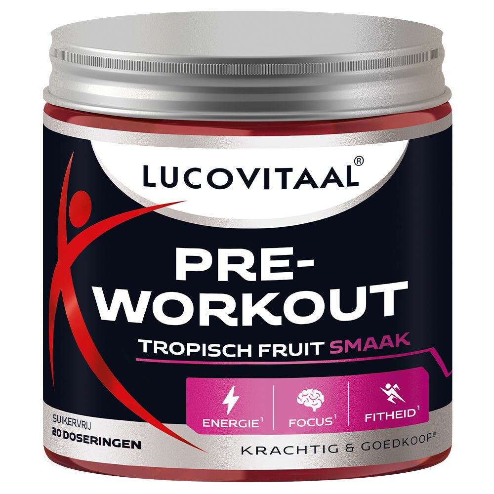 Gratis, Lucovitaal Pre-Workout Tropisch Fruit 200 Gr