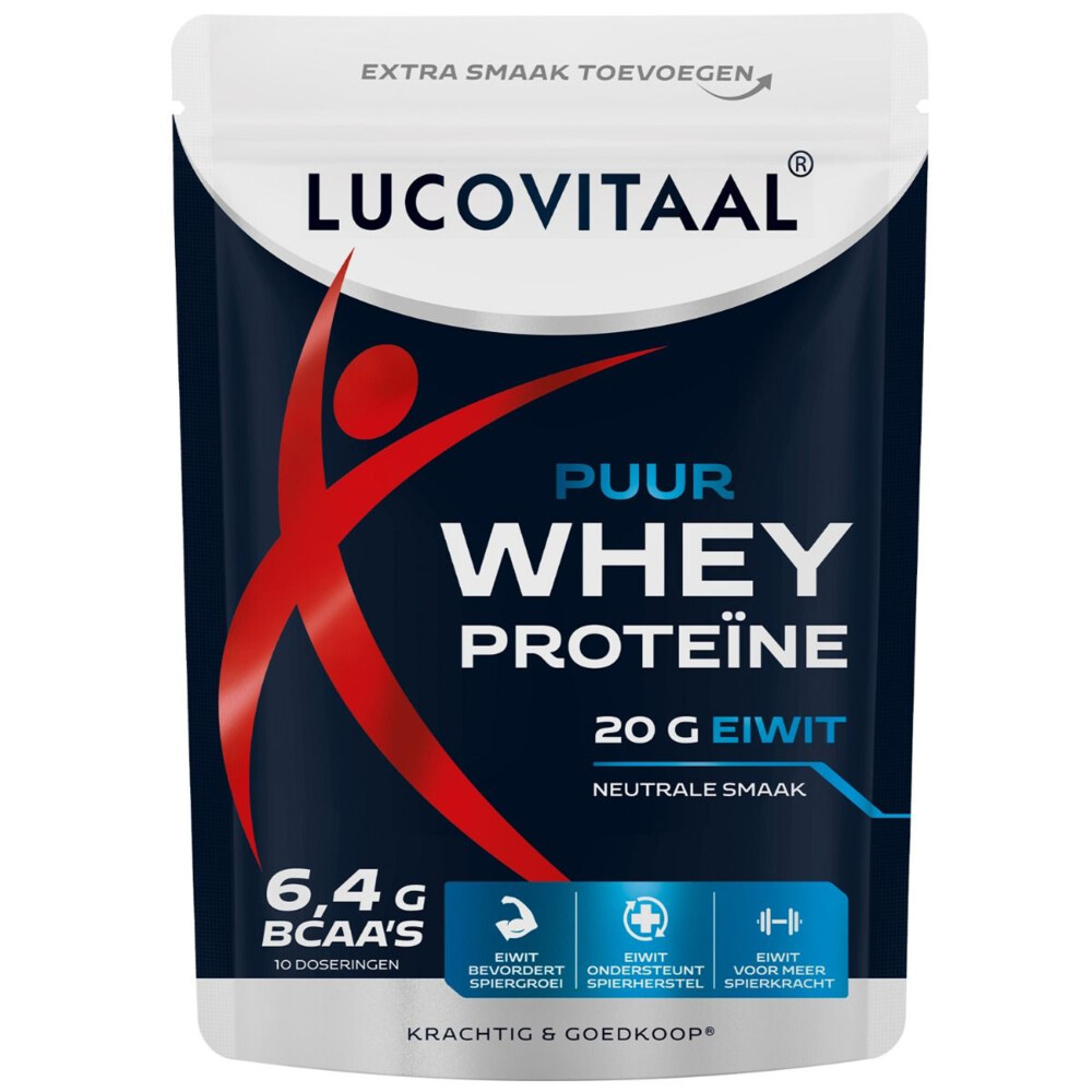 2+3 gratis: Lucovitaal Proteïne Whey Poeder Puur 250 gr