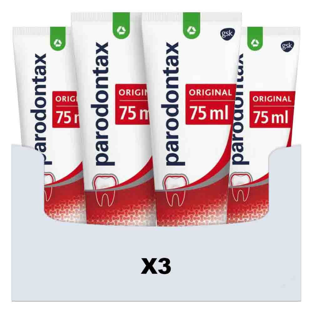 3x Parodontax Tandpasta bij Bloedend Tandvlees Original 2 x 75 ml