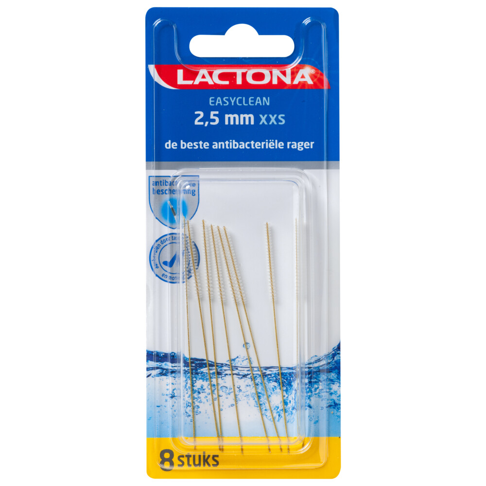 Lactona Ragers Easyclean XXS Long Geel Cilindrisch 2.5 mm 8 stuks