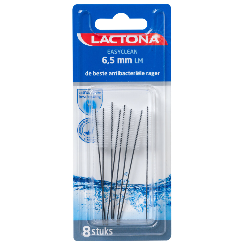Lactona Ragers Easyclean L/M Zwart Cilindrisch 6.5 mm 8 stuks
