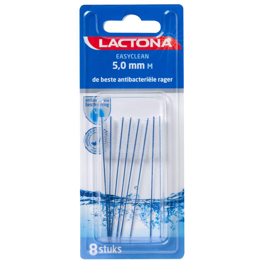 Lactona Ragers Easyclean M Blauw Cilindrisch 5.0 mm 8 stuks