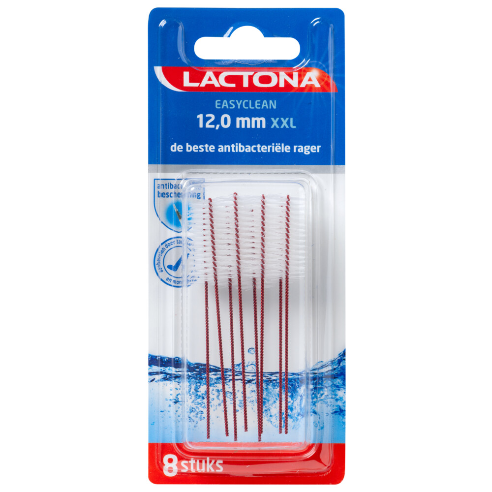 Lactona Ragers Easyclean XXL Rood Cilindrisch 12.0 mm 8 stuks