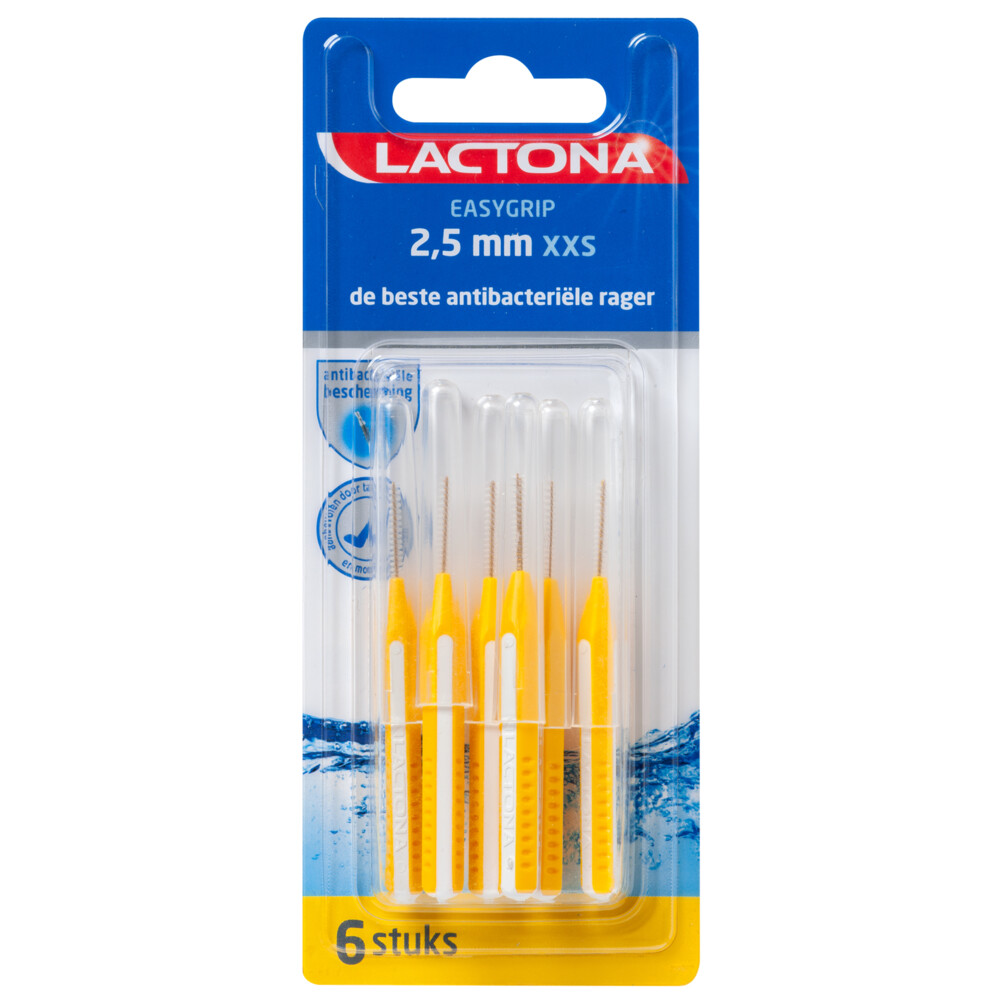 Lactona EasyGrip Ragers XXS Geel 2.5 mm 6 stuks