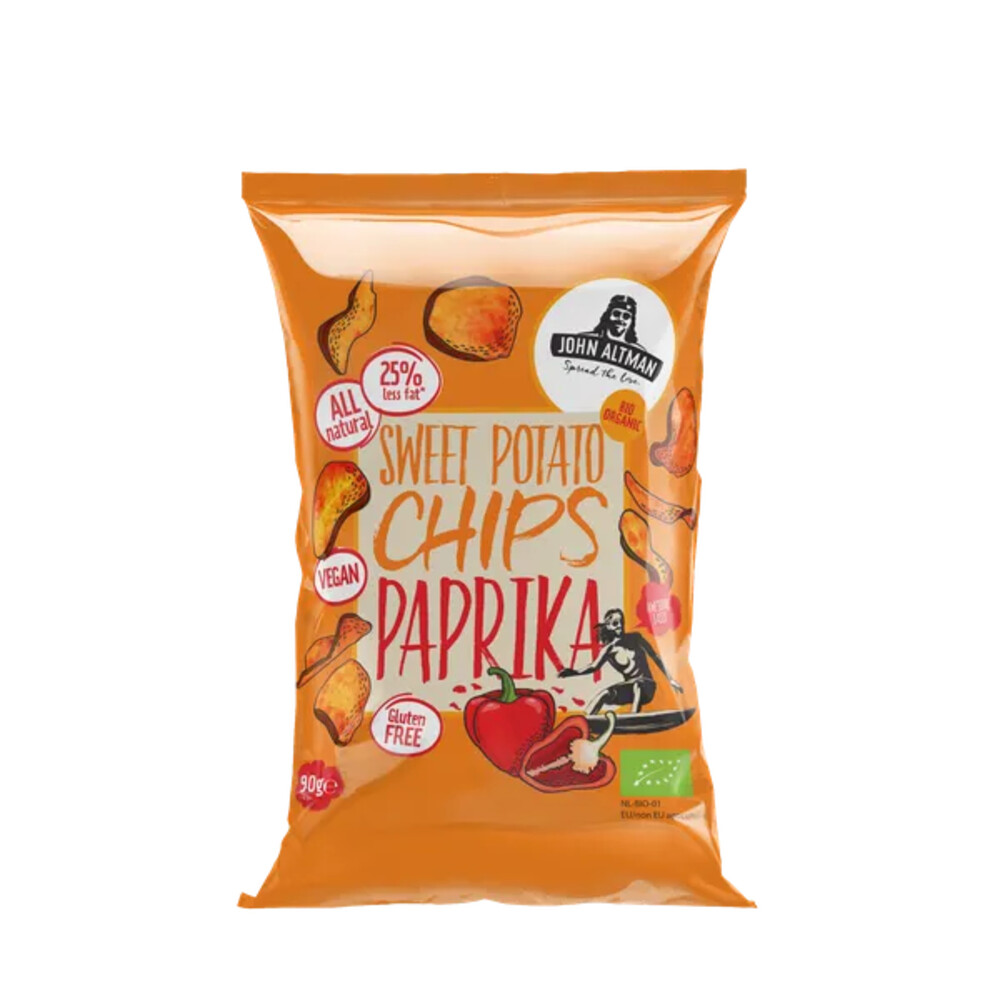John Altman Zoete Aardappel Chips Paprika 90 gr