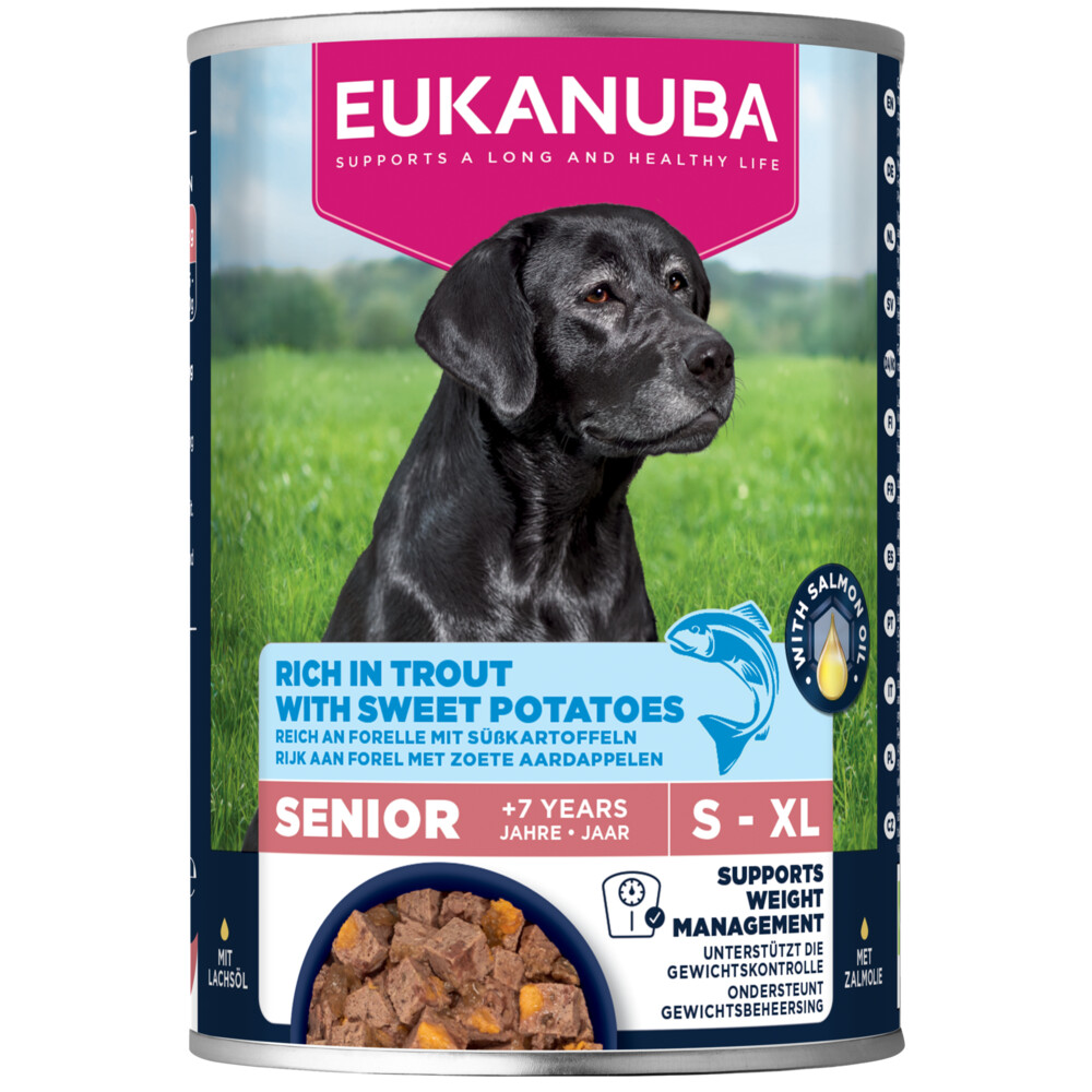 Eukanuba Life Care Dog Hondenvoer Nat Senior Trout&Sweet Potaties 400 gr