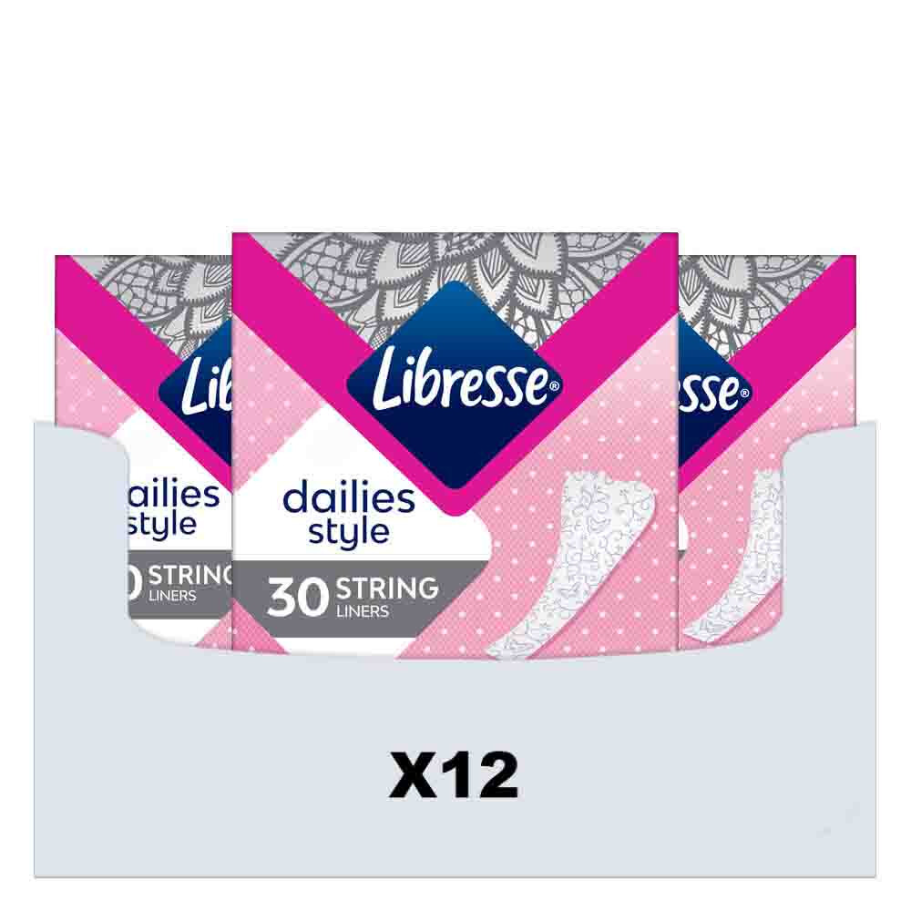 12x Libresse Inlegkruisjes String 30 stuks