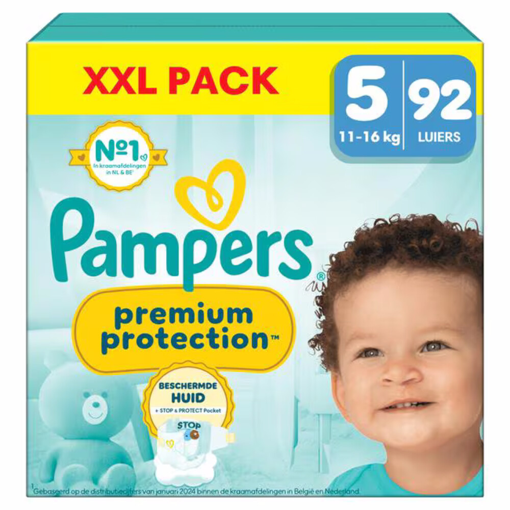 Pampers Premium Protection Luiers Maat 5 (11-16 kg) 92 stuks