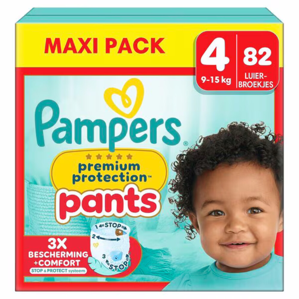 Pampers Premium Protection Luierbroekjes Maat 4 (9-15kg) 82 stuks
