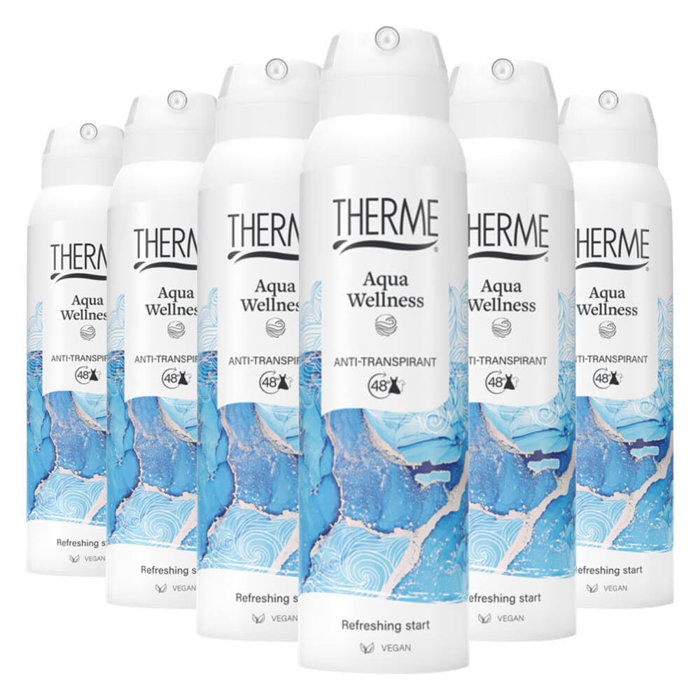 6x Therme Anti-Transpirant Aqua Wellness 150 ml