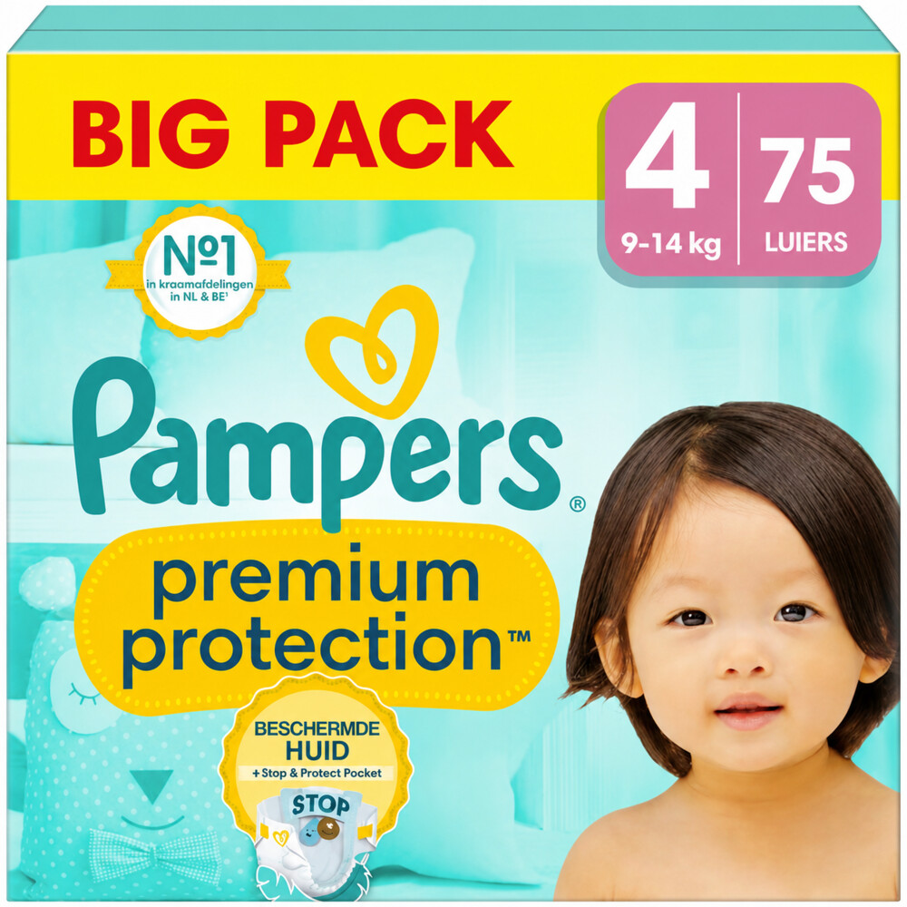 3x Pampers Premium Protection Luiers Maat 4 (9-14 kg) 25 stuks