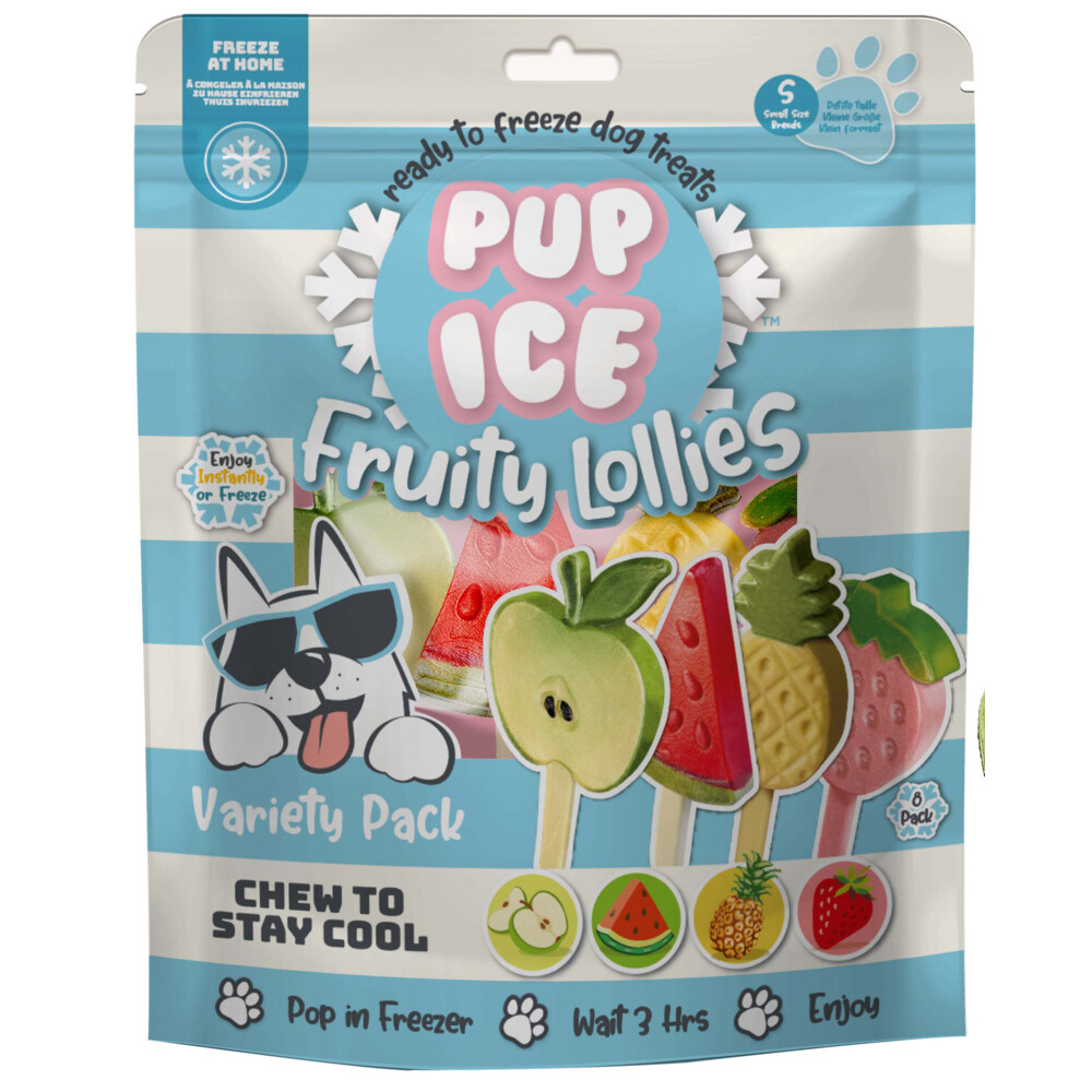 Pup Ice Hondenijs Voordeelpak Fruit Lollie 8 stuks