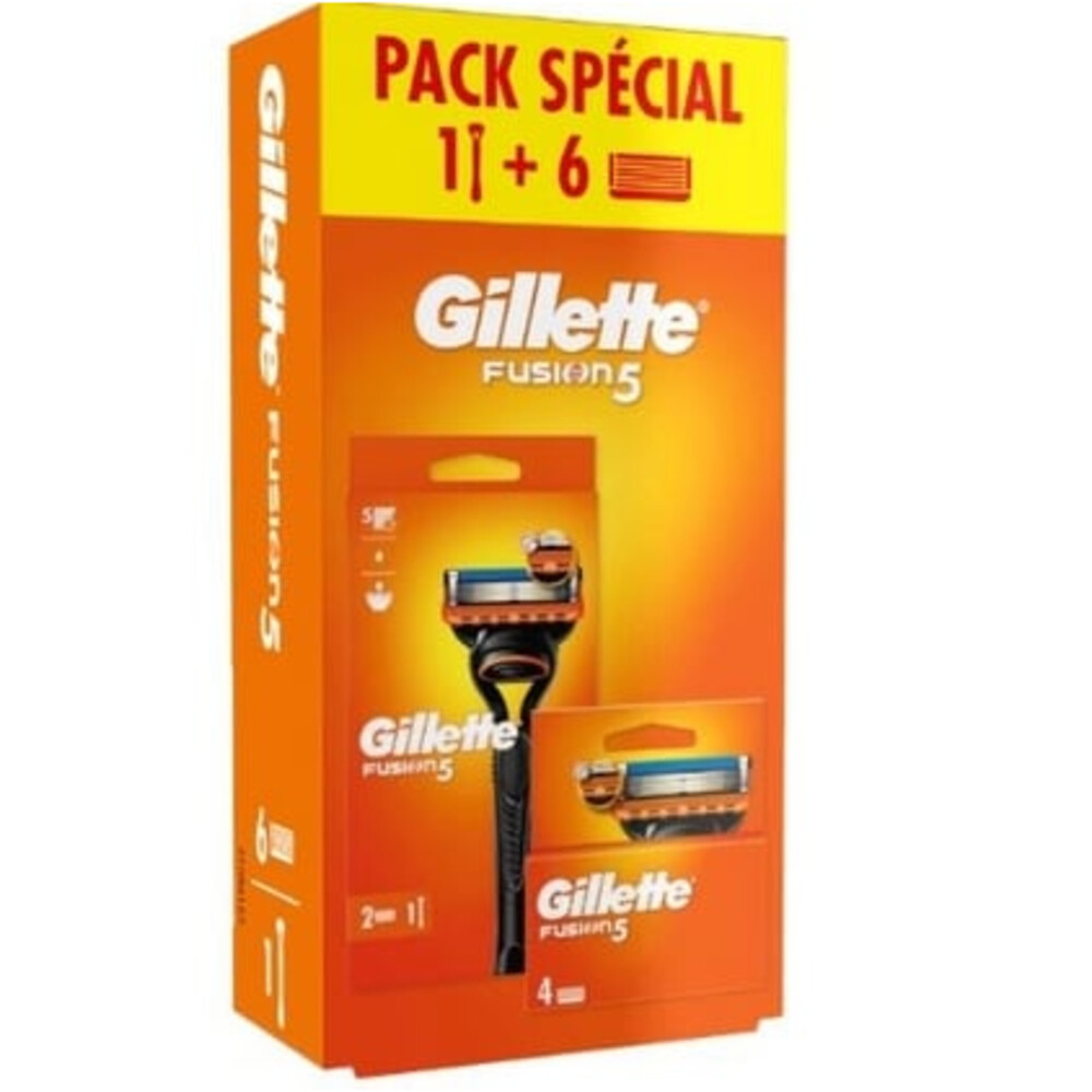 Gillette Scheermes Fusion 5 houder + 6 mesjes 1 set