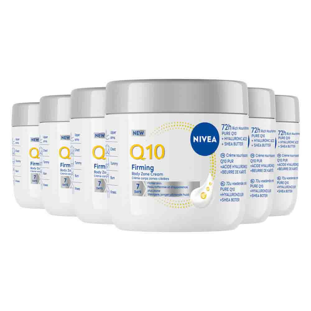 6x NIVEA Verstevigende Body Zone Q10 Crème 400ml
