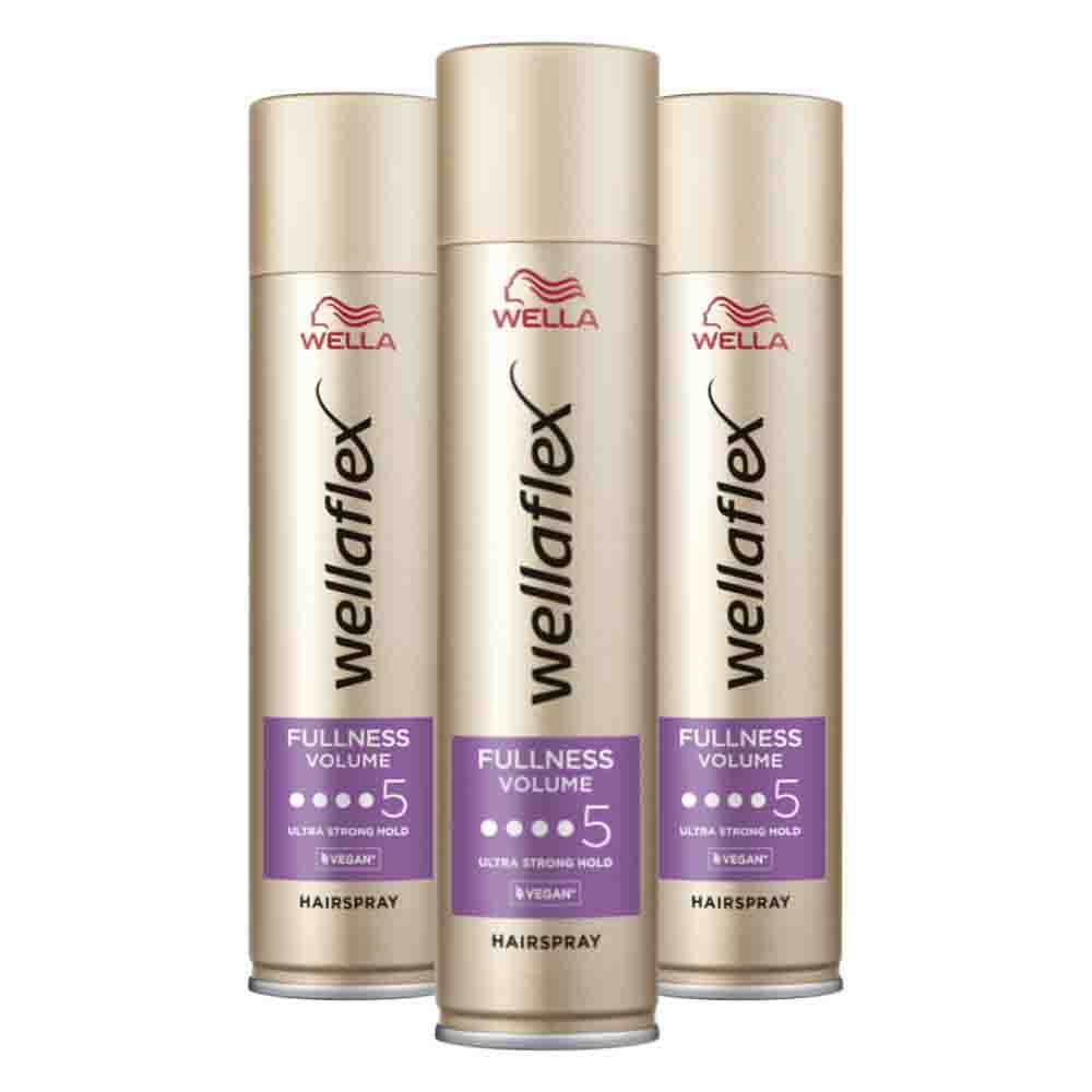 3x Wella Flex Haarspray Fullness Volume Ultra Strong 250 ml