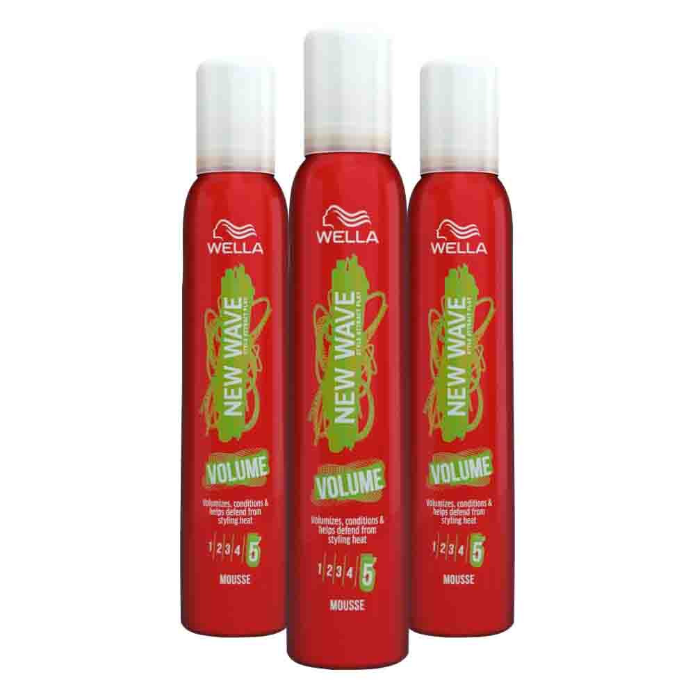 3x Wella New Wave Boost It Volume Mousse 200 ml