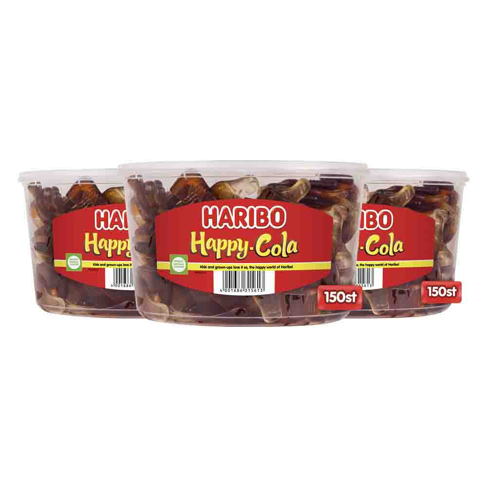 3x Haribo Happy Cola 150 stuks