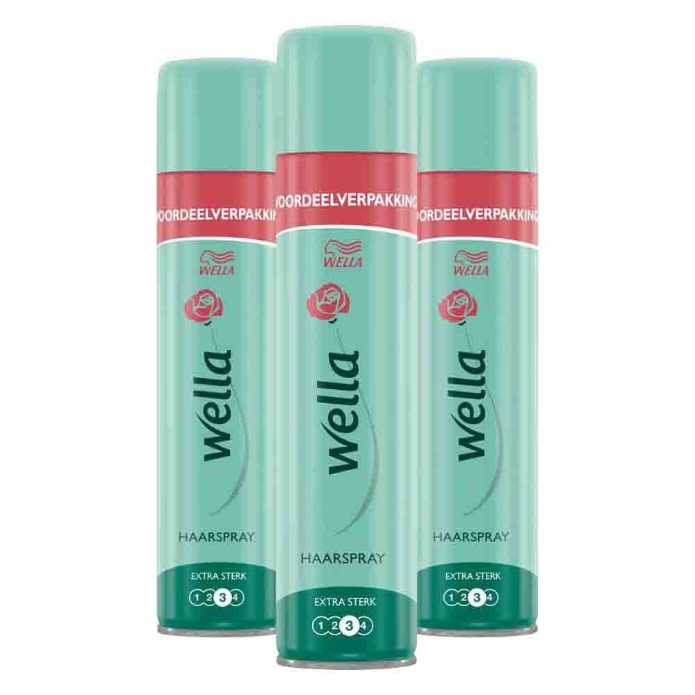 3x Wella Haarspray Extra Strong 400 Ml