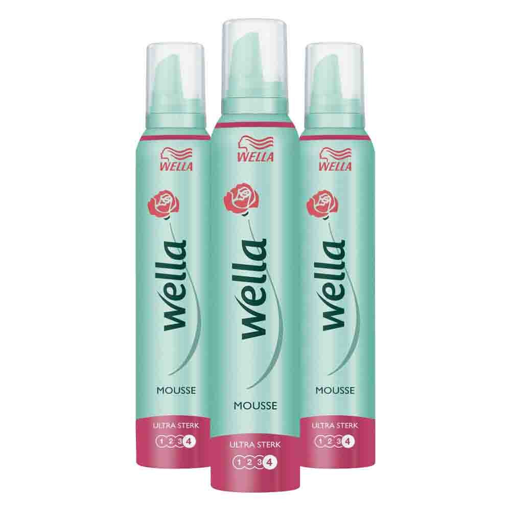 3x Wella Ultra Sterk Haarmousse 200 ml