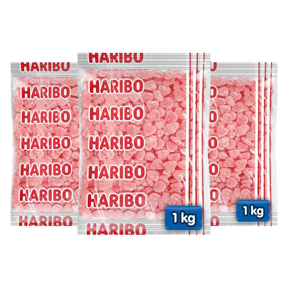 3x Haribo Frambozenhartjes 1 kg