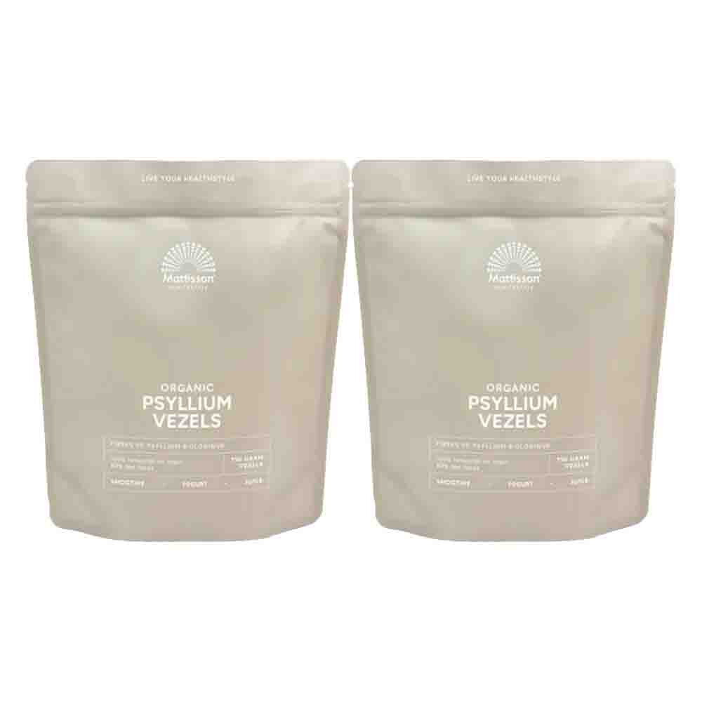 2x Mattisson Psylliumvezels Organic 750 gr