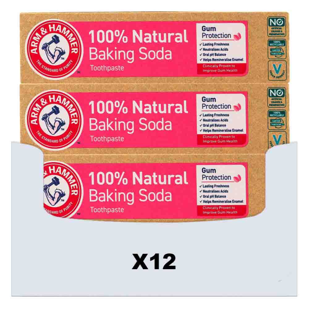 12x Arm&Hammer Tandpasta 100% Natural Gum Protection 75 ml