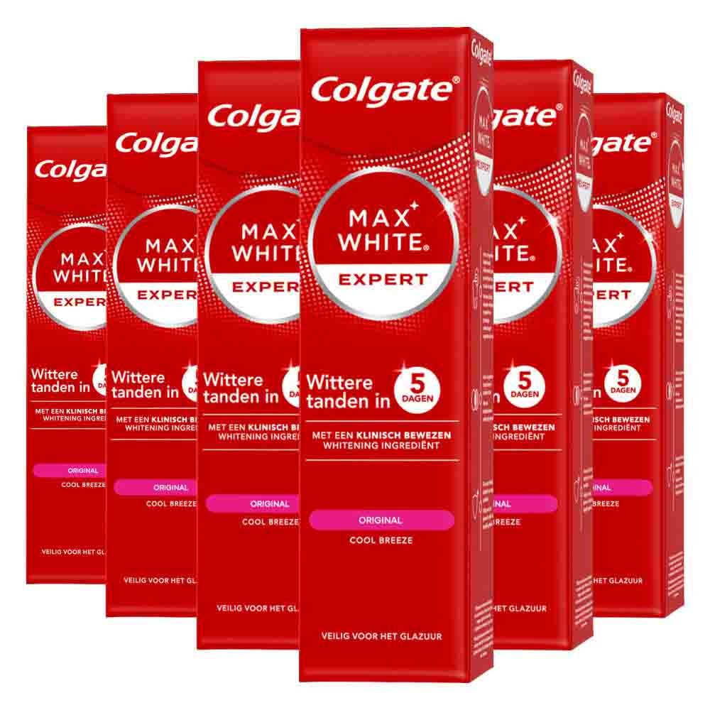 6x Colgate Tandpasta Max White Expert Original 75 ml