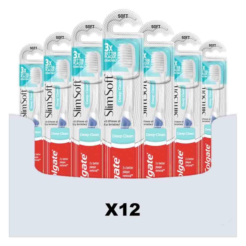 12x Colgate Tandenborstel SlimSoft