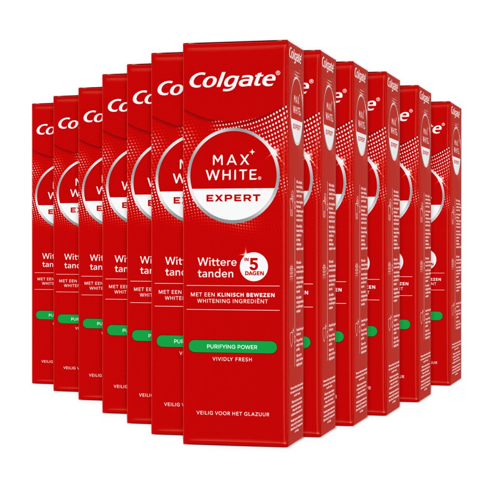 12x Colgate Tandpasta Max White Expert Purifying Power 75 ml