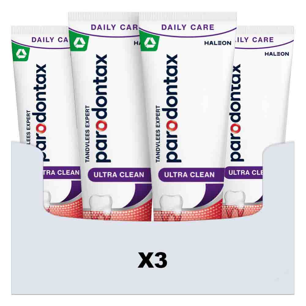 3x Parodontax Tandpasta Ultra Clean tegen Bloeden Tandvlees 2 x 75 ml