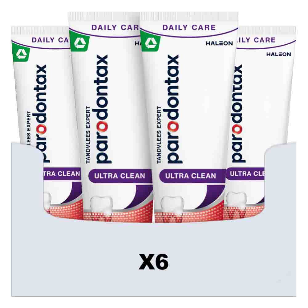 6x Parodontax Tandpasta bij Bloedend Tandvlees Ultra Clean 2 x 75 ml