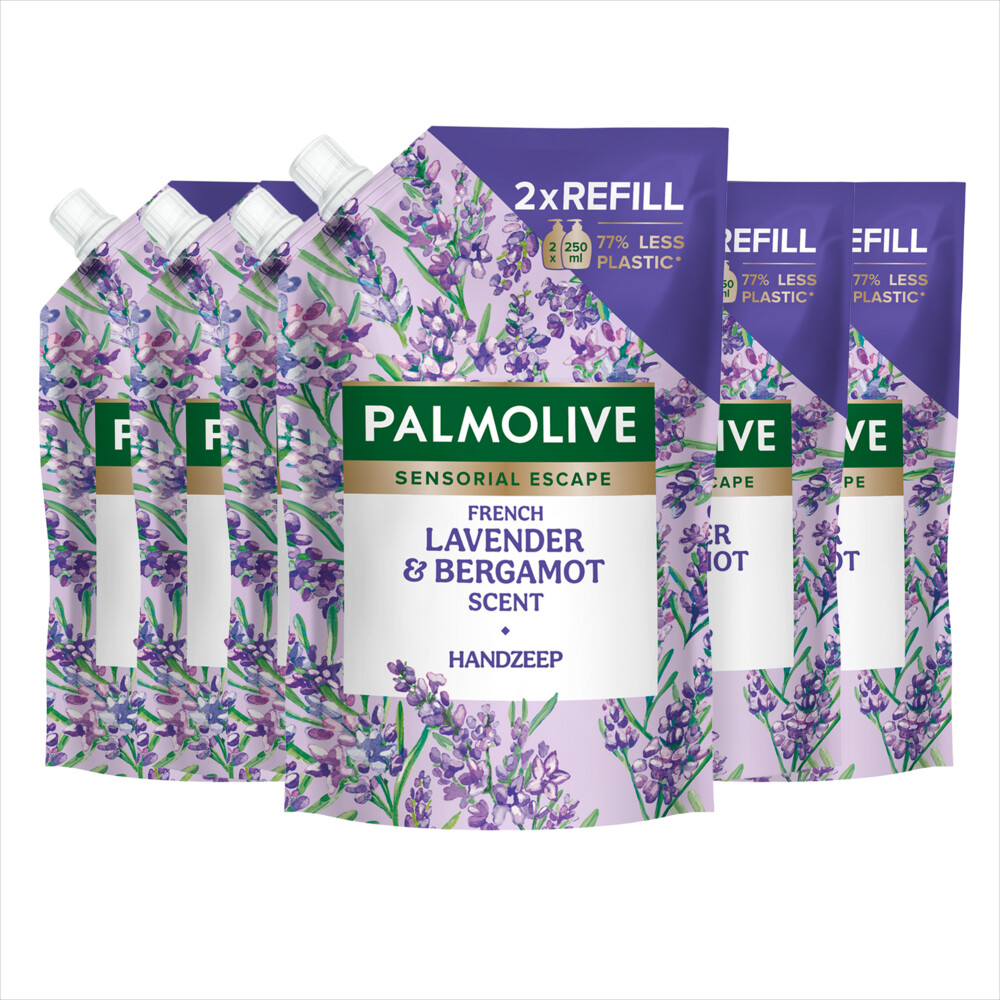 6x Palmolive Handzeep Navulling Doypack Sensorial Escape French Lavender&Bergamot 500 ml