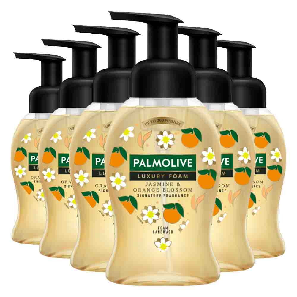 6x Palmolive Handzeep Luxury Foam Jasmine Orange Blossom 250 ml