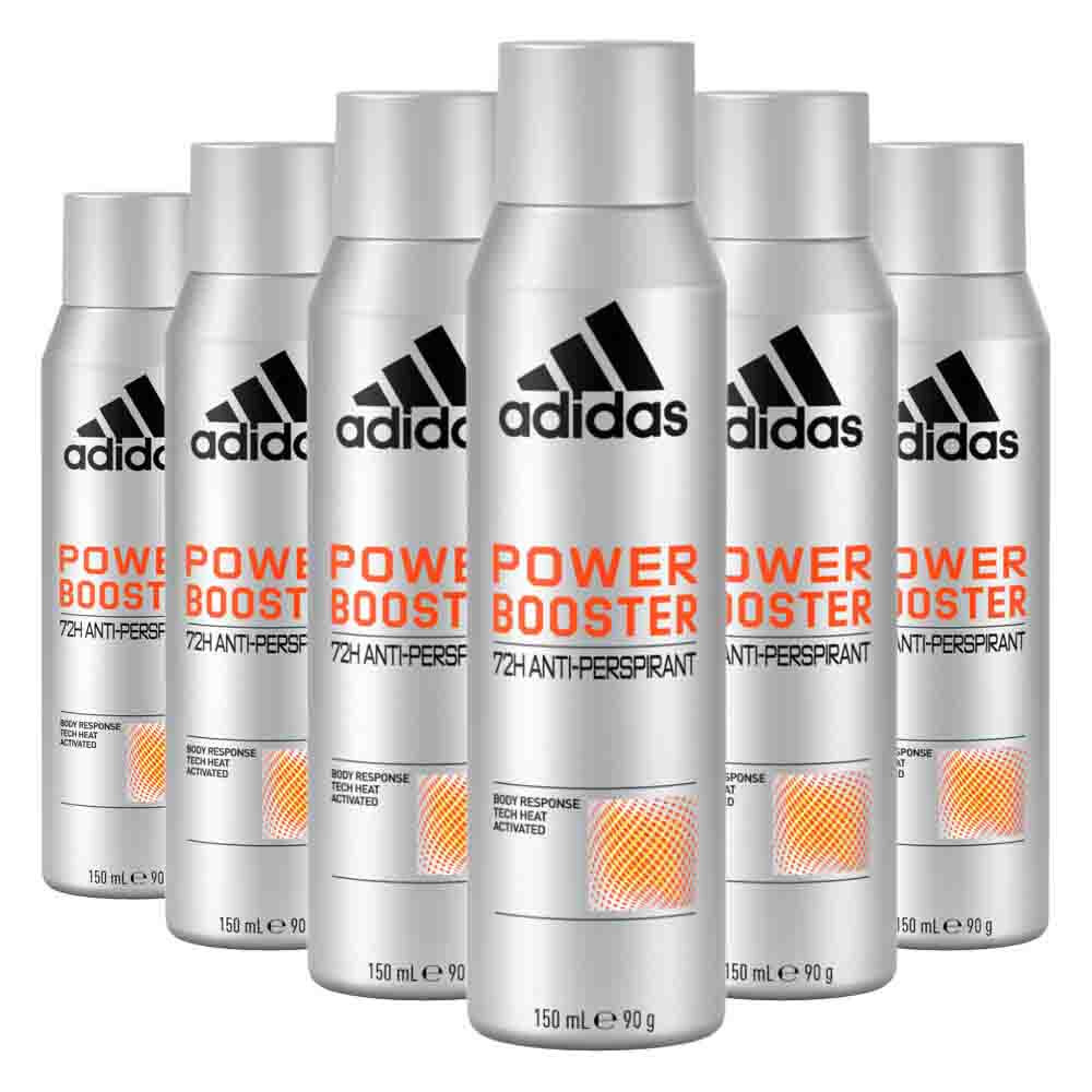 6x Adidas Deodorant Power Booster 150 ml